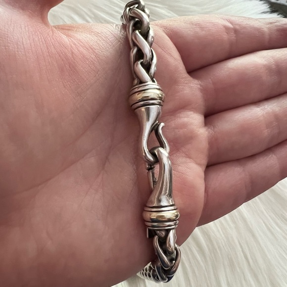 David Yurman wheat chain necklace w/ 14k yellow gold - Picture 10 of 10